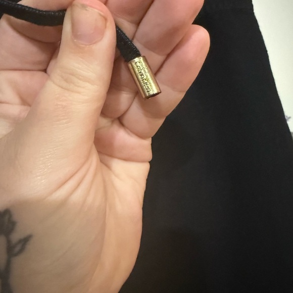 Calvin Klein Black Straight Leg lien pants size small - Picture 6 of 11